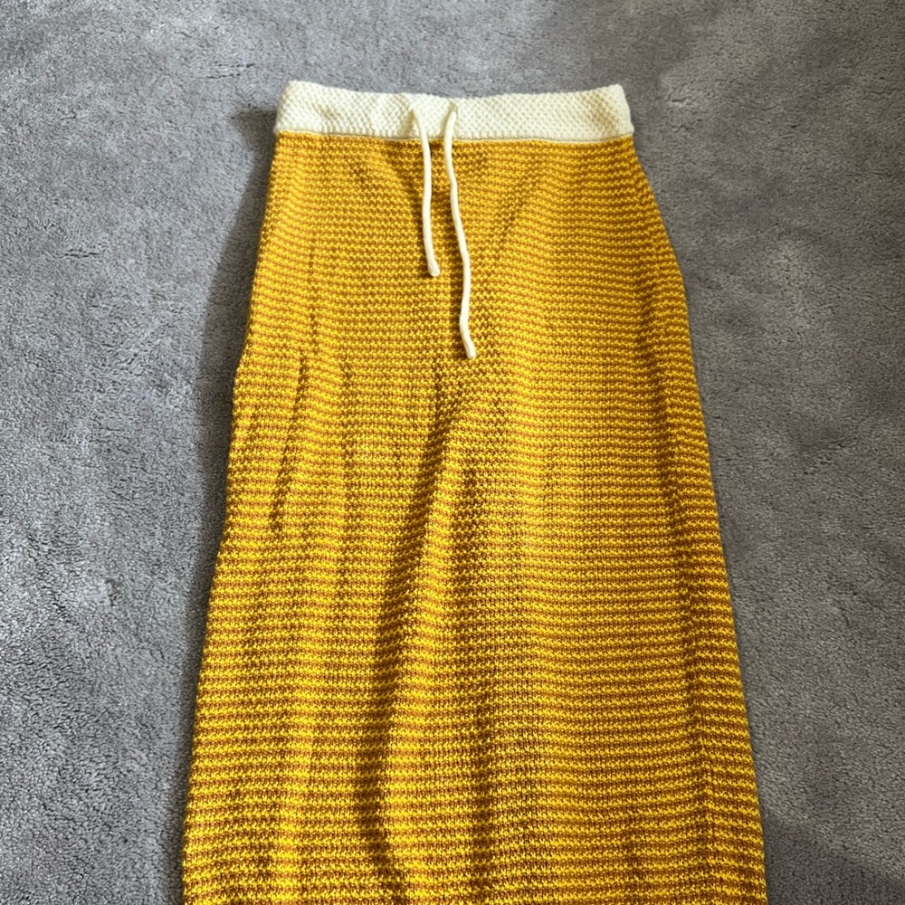 Orange midi skirt
